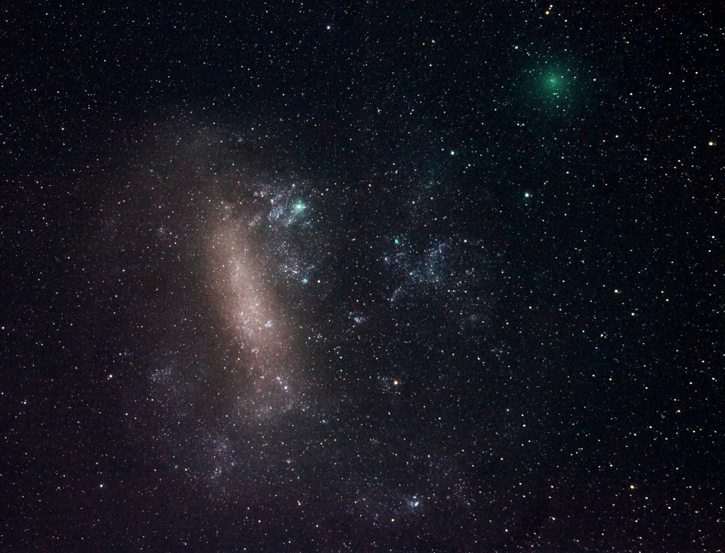 Grande Nube di Magellano e Cometa 252P/Linear